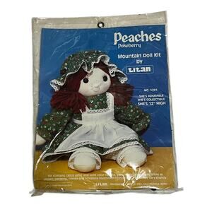 NEW Deadstock Pokeberry PEACHES Mountain Handmade Doll Kit 12"